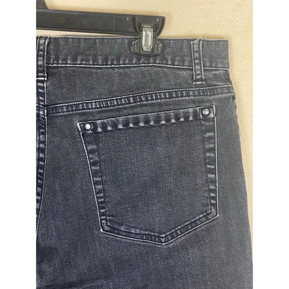 John Varvatos Mens 38 Jeans Straight Leg Regular Fit Mid Rise Button Fly Black - Picture 10 of 12